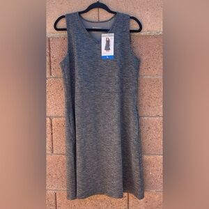 Mondetta Perfromance + Luxury Gray Dress Pullover Sleeveless Pockets Size Large